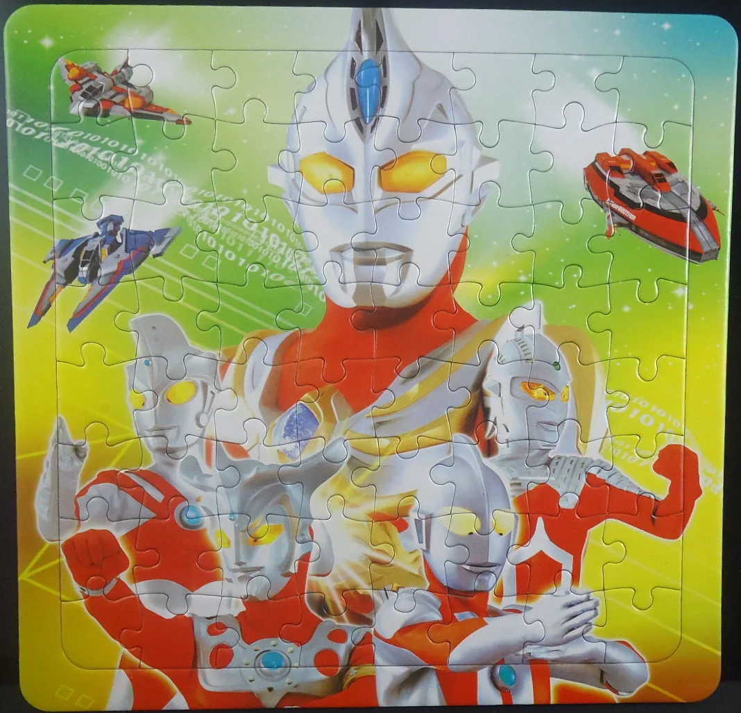 64 шт Ultraman головоломка плоская головоломка обучающая детская игрушка картонный, мультипликационный большой пазл