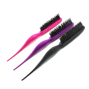 

Boar Bristle Brush Salon Comb Hair Teasing Brush for Hair Salon (Random Color)