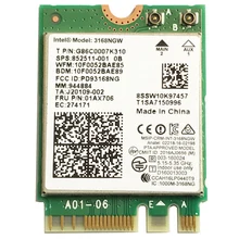 Двухдиапазонный беспроводной 433 Мбит/с беспроводная сетевая карта Wifi приемник Intel 3168 AC 3168NGW NGFF M.2 802.11Ac Wi-Fi Bluetooth 4,2 карта