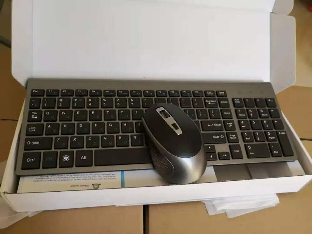 Russo sem Fio Receptor com Pequeno Digital para o Escritório em Casa Teclado Mouse Conjunto Compacto Silencioso Usb - Imagem 6