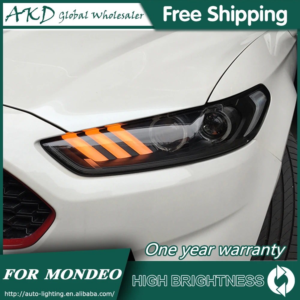 Головной светильник s для автомобиля Ford Fusion 2013- Mondeo DRL Дневной ходовой светильник светодиодный Биксеноновая лампа противотуманный светильник тюнинг автомобильные аксессуары