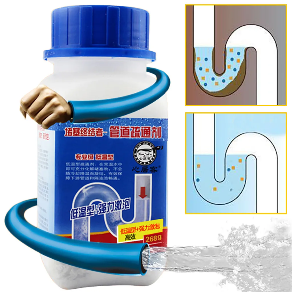 Drain Cleaner Agents Powerful Foaming Sterilizes and Deodorizes Clogged