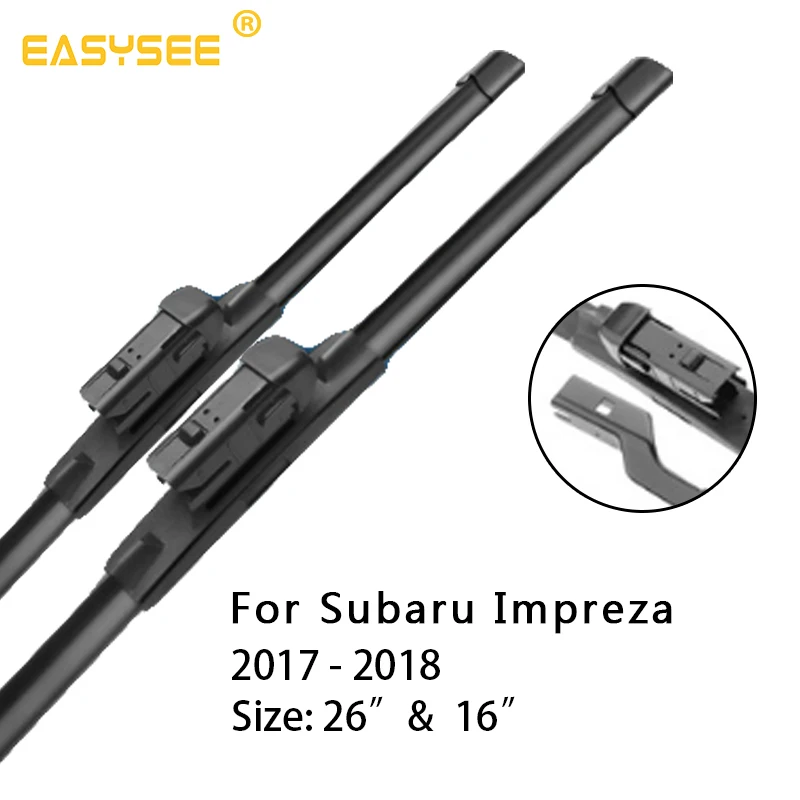 2017-2018 Ветровое стекло стеклоочистителей для Subaru Impreza подходящий крючок/кнопочные ручки модель года от 2000 до - Color: 2017-2018