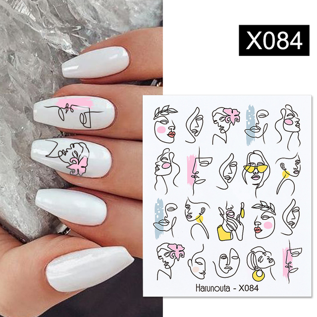 1 Sheet Nail Water Decals Transfer Lavender Spring Flower Leaves Nail Art Stickers Nail Art Manicure DIY