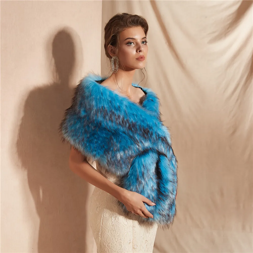 2019 Winter Warm Bridal Wedding Dress Wraps Faux Fur Bride Small Vest Cardigan Poncho Multicolor Long Wedding Shawl 2019 Winter Warm Bridal Wedding Dress Wraps Faux Fur Bride Small Vest Cardigan Poncho Multicolor Long Wedding Shawl