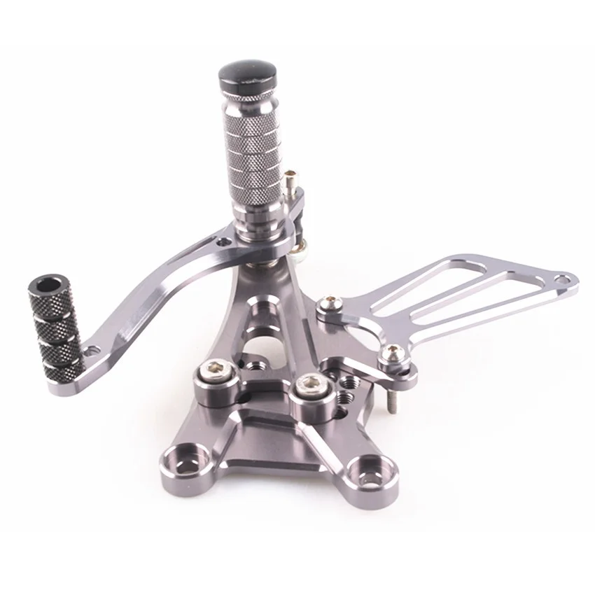 CNC регулируемые Rearset подножки педали для Honda CBR600F4i 2001 2002 2003 2004 серый