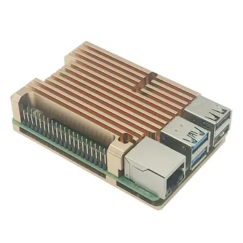 

For Raspberry Pi Raspberry Pi 4 Model B Aluminum Armor Shell Aluminum Case Gold Replacement Box Parts