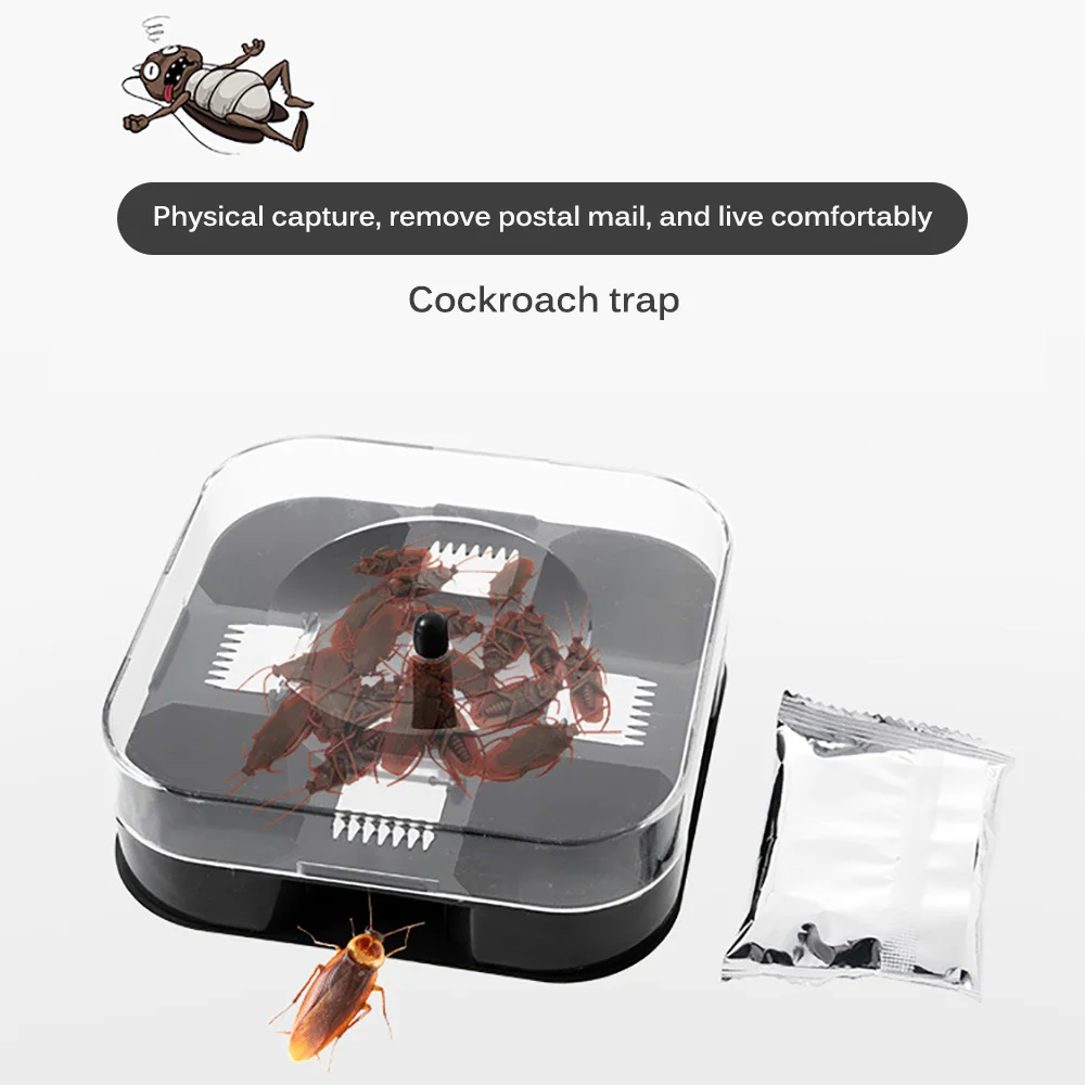 Cockroach Trap Safe Efficient Anti Cockroaches Killer Bait Box Repeller Home Office Kitchen Cockroach Contains