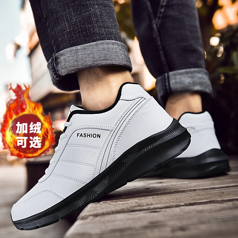 Winter Warm Designer Sneakers For Men Anti-Slip Man Running Shoes Inside Fur Sport Shoes Men Large Size Walking Shoes Mens