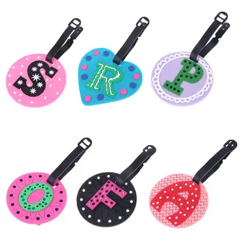 

PVC Luggage Tag Pendant Creative Letter Suitcase ID Address Holder Travel Accessories