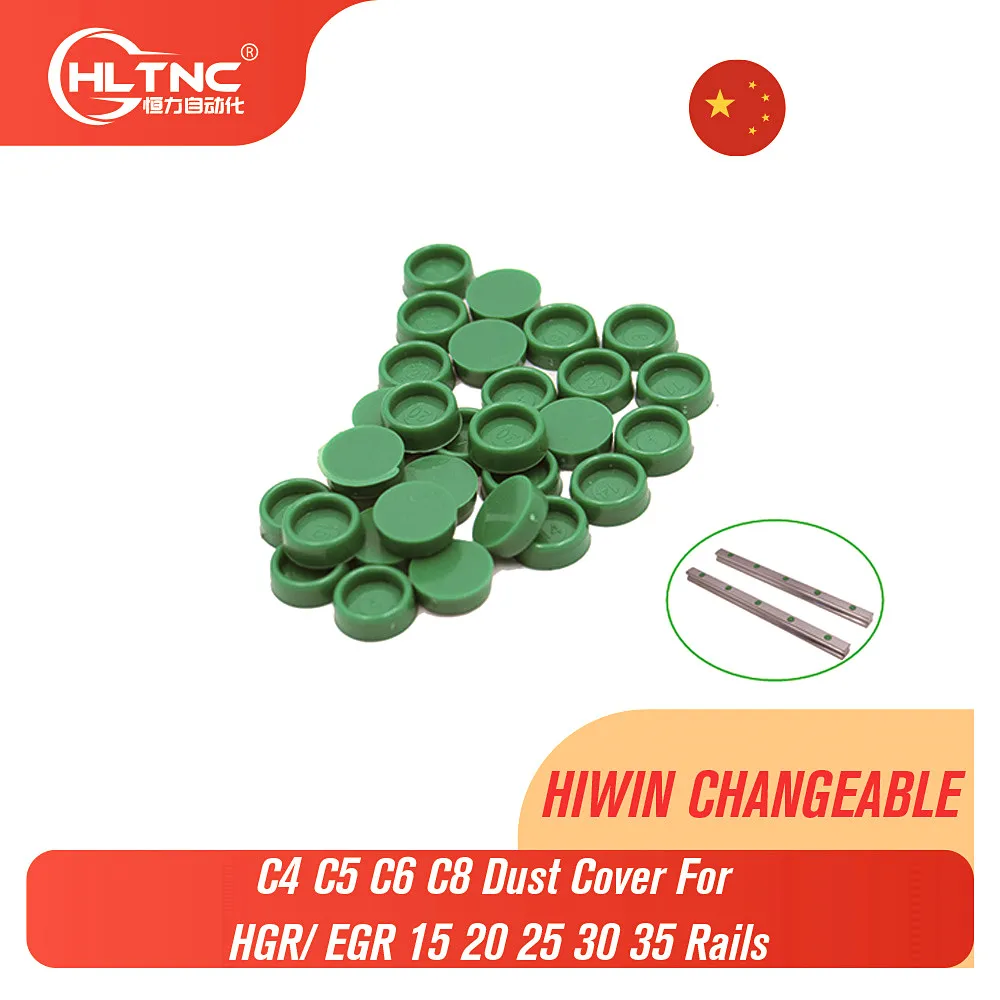100 pces hiwin movimento linear trilho guia poeira capa c4 c5 c6 c8 plástico verde tampas protetor hgr15 hgr20 hgr25 hgr30 hgr35 egr15|Guias lineares| -