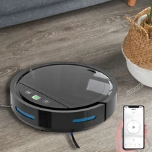 Robô inteligente aspirador de pó auto-recarga app & controle de voz 2500pa varredura & sucção & mop 3 em 1 u-forma planejamento de baixo ruído cabelo do animal de estimação