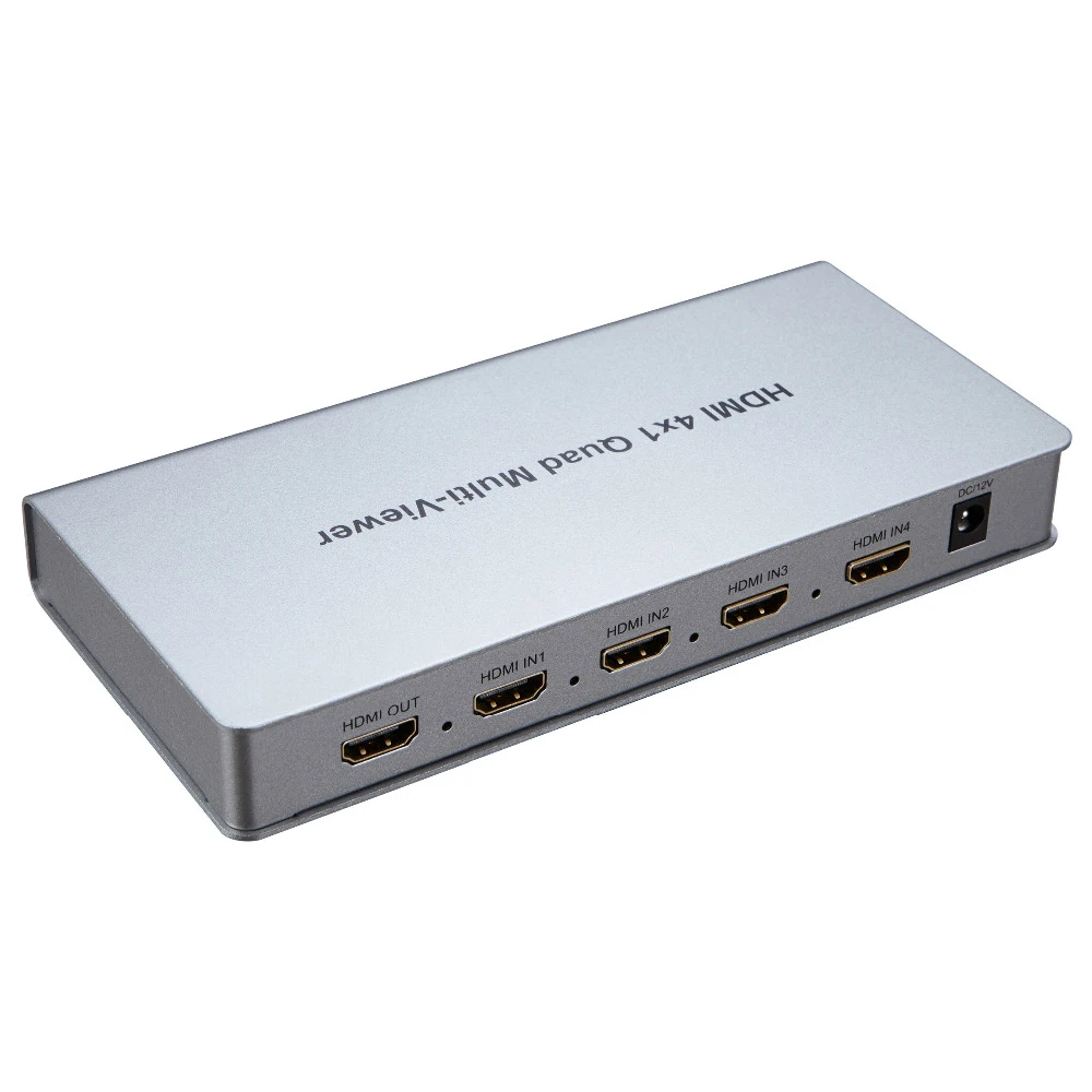 Мульти-просмотр HDMI quad MultiView 4X1 бесшовный HDMI коммутатор 3D& full HD1080P с пультом дистанционного управления и 12 в источник питания