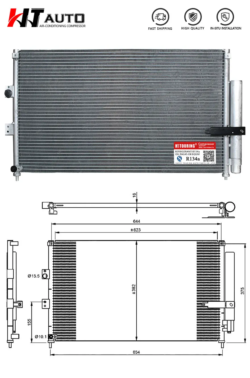 For Car HONDA CIVIC ACURA CSX A/C Air Conditioning Condioner Condenser 80110SNAA42 80110SNAA01 80110SNAA41 7013531 8013157 13157