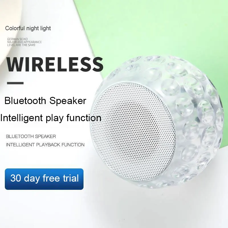 Кристальный магический шар Bluetooth Динамик Красочный флэш-светильник карта аудио беспроводной портативный динамик подарок