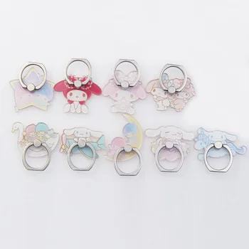 

1pc Cartoon My Melody Cinnamoroll Dog Phone Holder Ring Grip Dolls Accessoriew Acrylic Figure Ring for Mobile Phone Support Toys