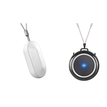 

2x Personal Air Purifier Wearable Around the Neck Negative Ion Generator Filters Germs, Odors, Dust