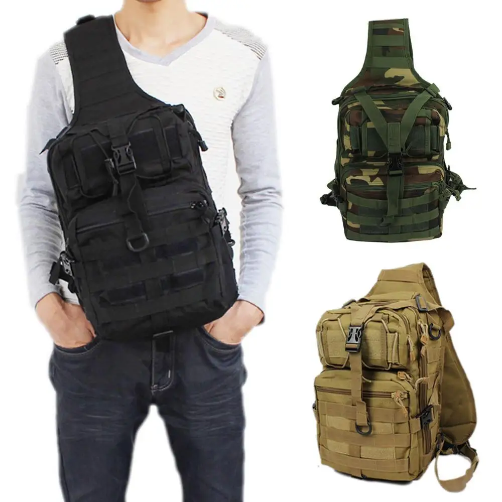 

Men 600D Nylon Military Tactical Travel Hiking Riding Bike Cross Body Messenger Shoulder Back pack Sling Chest Waterproof Bag