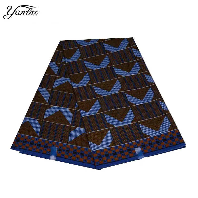 YANTEXTILE новая Анкара ткань Африканский настоящий воск принт Tissu Africain 6 ярдов настоящий воск Африканский батик ткань для свадебного платья - Цвет: 18050055