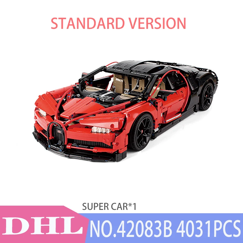 Technic Car Series Supercar Bugattis модель строительные блоки Наборы кубиков детские игрушки, совместимые с IegoSet 42083 подарки в сборе - Цвет: 42083B