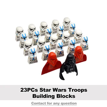

23PCs/set Star Wars Troopers Building Blocks Legion 41st Elite Corps Snowtrooper Bricks construction Toys for Children