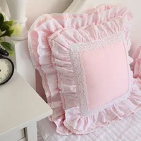 Housse de coussin de luxe en coton 100%, taie d'oreiller à volants, broderie européenne, faite à la main, de noël, pour canapé 2