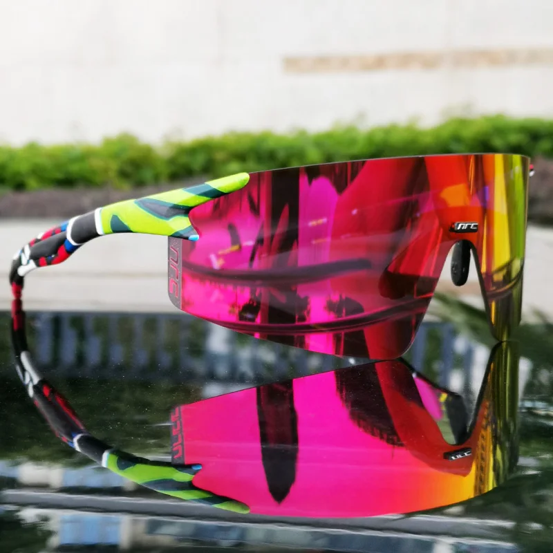 Полноцветные велосипедные очки с 1 линзой для мужчин и женщин, спортивные очки для езды на велосипеде, уличные спортивные велосипедные очки, солнцезащитные очки для езды на велосипеде
