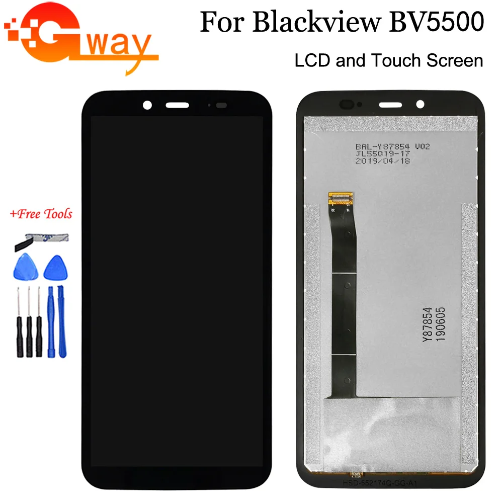 

For 5.5" Blackview BV5500 LCD Display + Touch Screen Assembly For Blackview BV5500 Pro Phone Accessories With Tools+Adhesive