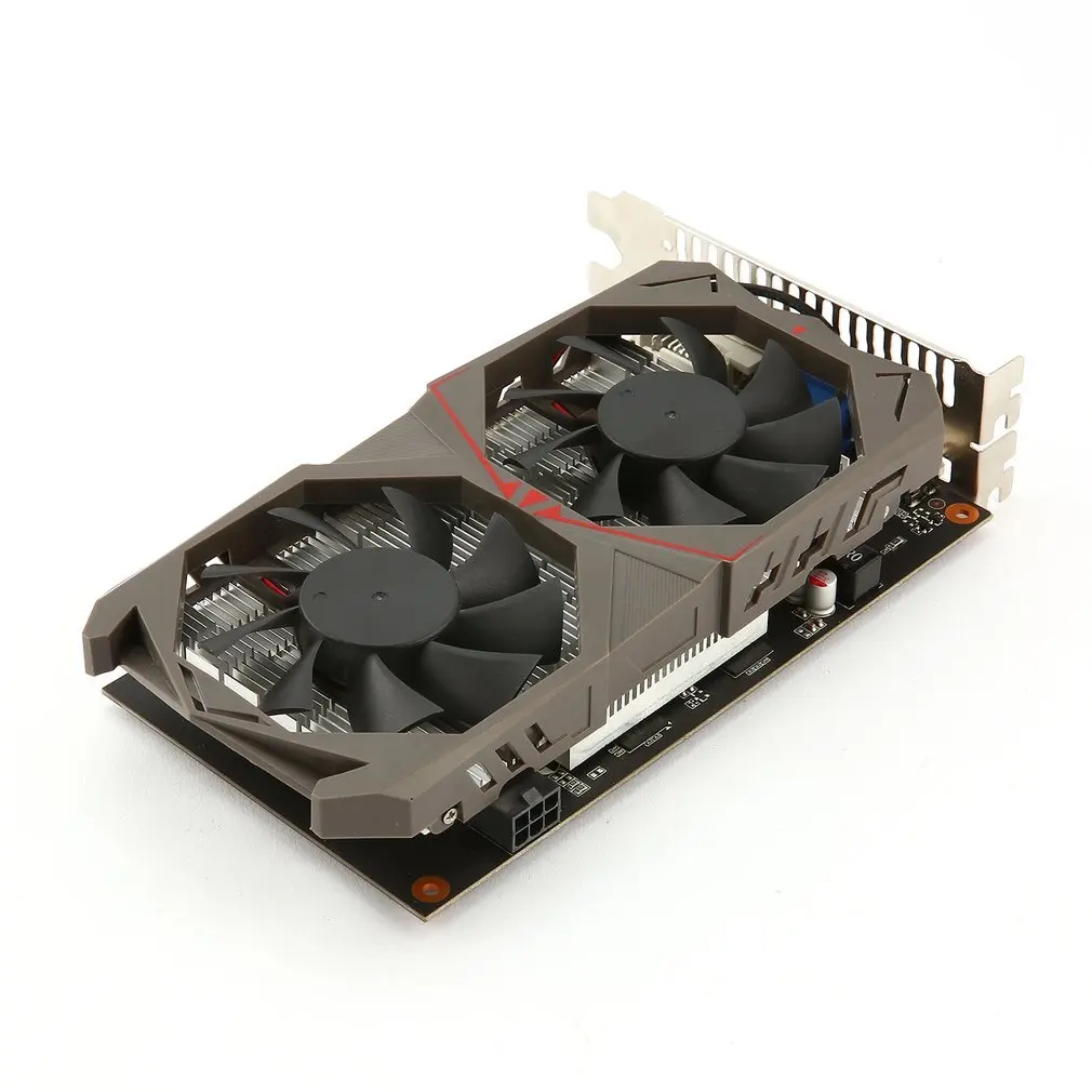 128Bit графическая карта для GTX1050 GPU 2G GDDR5 PCI-E 3,0X16 640 Потоковый процессор игровая видеокарта с двойной настольный вентилятор