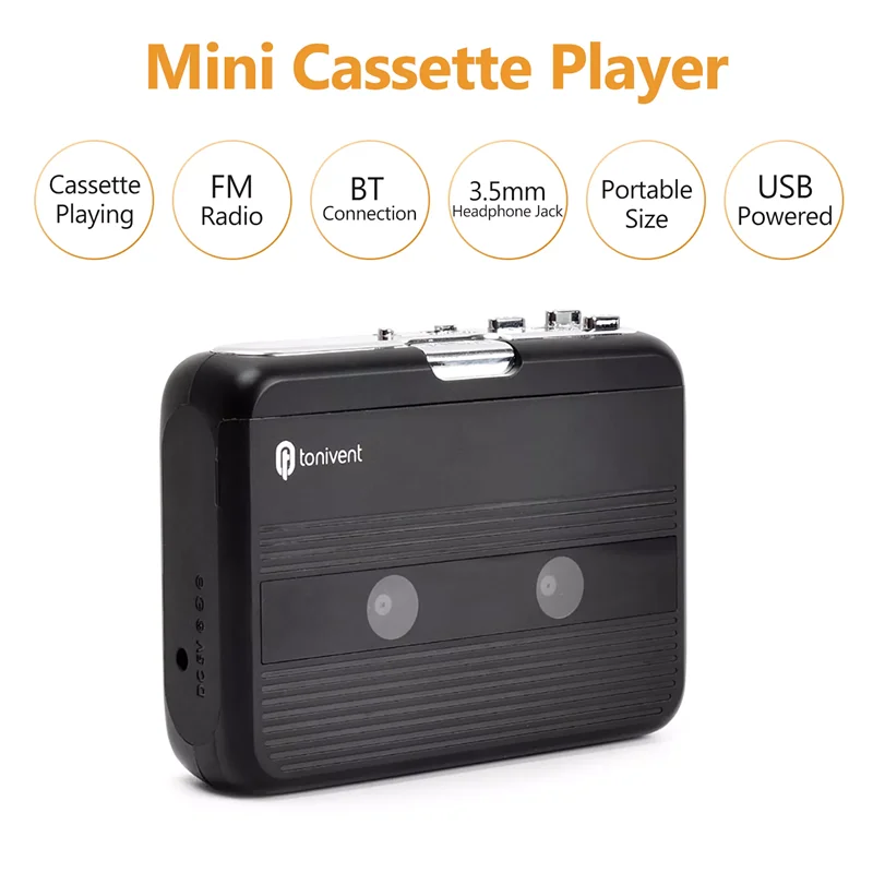 Portable Bluetooth Cassette Player FM Radio Bluetooth Transmitter For Speaker Headphone cassette player