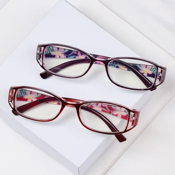 

1PC Elegant Flowers Reading Glasses Urltra-Light Anti-Blue Light Eyeglasses Portable Comfortable Eye Protection Eyeglasses