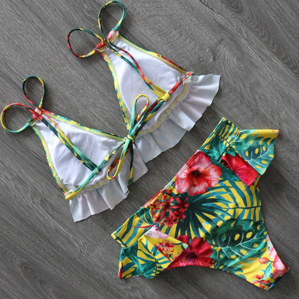 2020 Sexy Brazilian Bikini Set Push Up Women Swimsuit Padded Swimwear Halter Beach Wear Bathing Suit Swimming maillot biquini