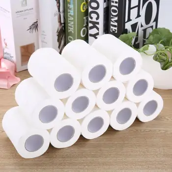 

HOT 12 Rolls Natural Paper Towels Portable High Quality Toilet Paper for Office for Family Restaurant Paper Towel