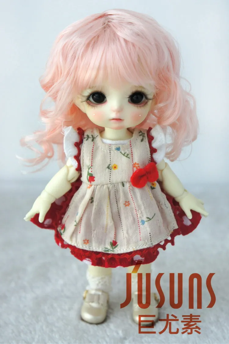 JD260 1/8 1/6 красивый синтетический мохер BJD парики Размер 5-6 дюймов 6-7 дюймов кукольные волосы леди слегка волнистые волосы bjd