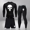 Gym Fitness Clothes Running Jogging Sport Wear Workout Tights Compression Sports Suit 3 Pcs/Set Mens Thermal Underwear 5