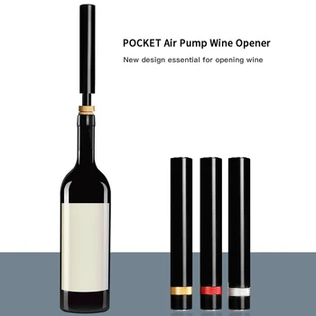 

Portable Wine Bottle Opener Air Pump Wine Cork Remover Red Wine Stopper Opener Kitchen Stainless Steel Pin Jar Cork Out Tool