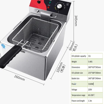

Best selling commercial electric fryer large capacity stainless steel double cylinder electric fryer multi-function electric fry