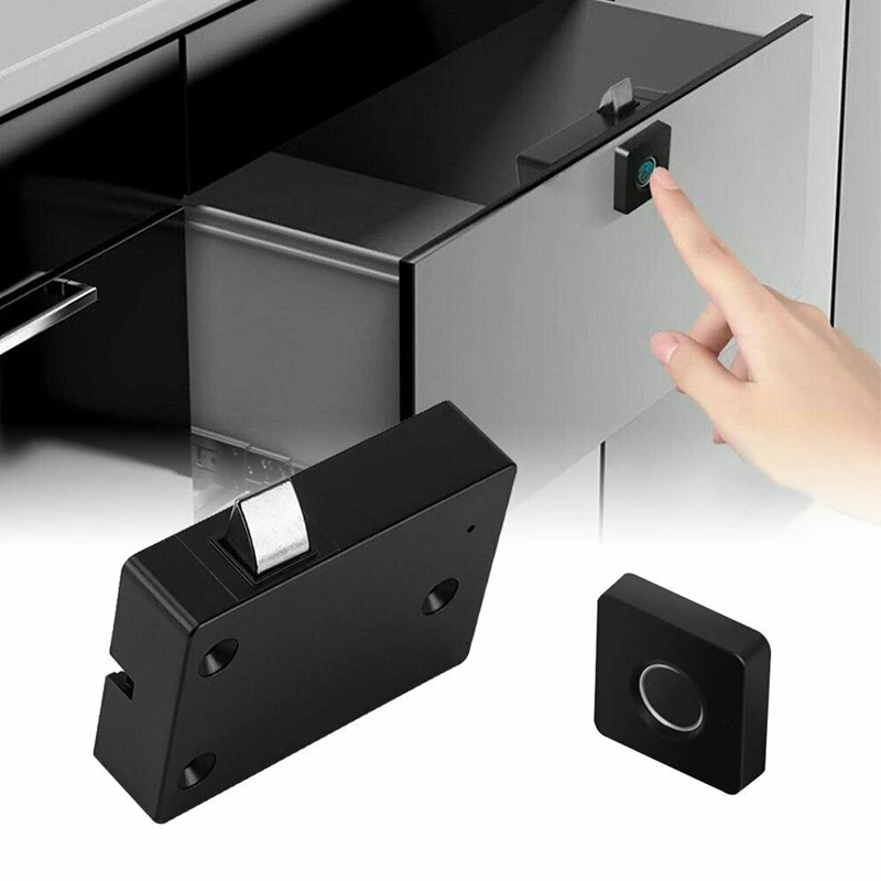 Mini Fingerprint Cabinet Lock Biometrische Schreibtisch Elektro Datei Schub E4T3 