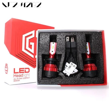 

XFZMZBZ 2Pcs H7 LED H4 Auto Car Headlight 9005 9006 H3 H13 880 H27 9004 9007 H11 881 LED H1 K5 55W 12000LM 6000K Car Light