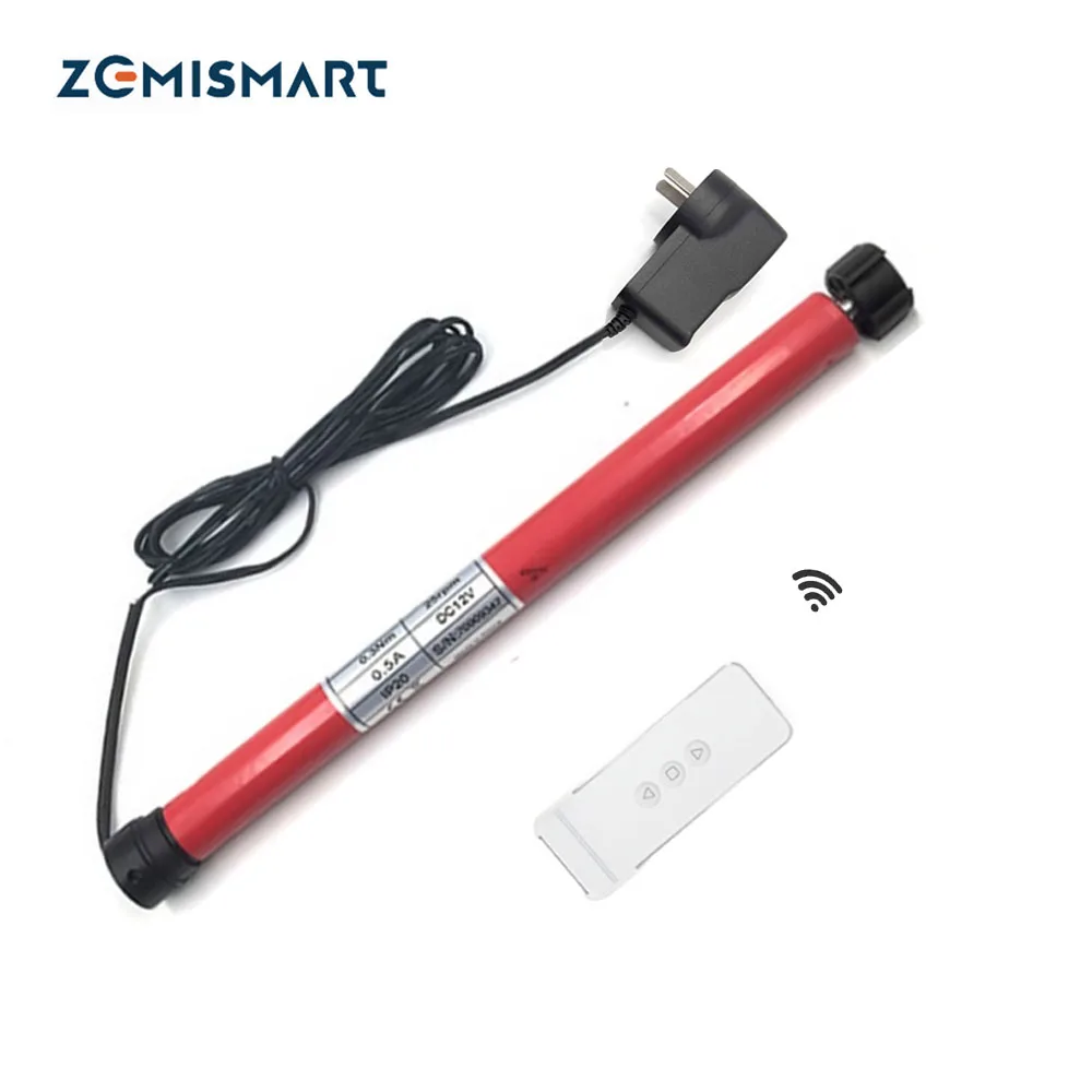 Zemismart motorizado windows rolo sombra cego motor para 28mm tubo tubular cortina dc12v rf433 trabalho com broadlink