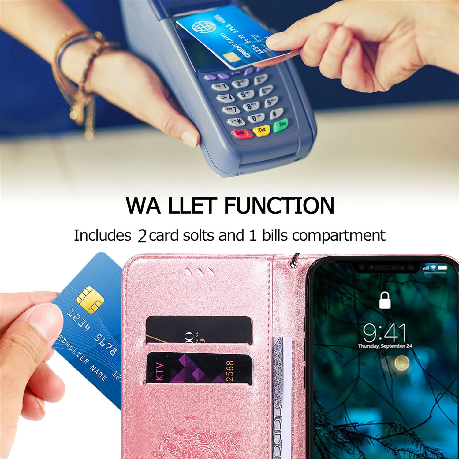 mobile flip cover Leather Wallet Case For Huawei P8 P9 Lite 2017 P10 P20 P30 P40 Pro Y6 Y7 2019 Mate 20 Lite Holder Flip Stand Cover Phone Coque waterproof phone pouch