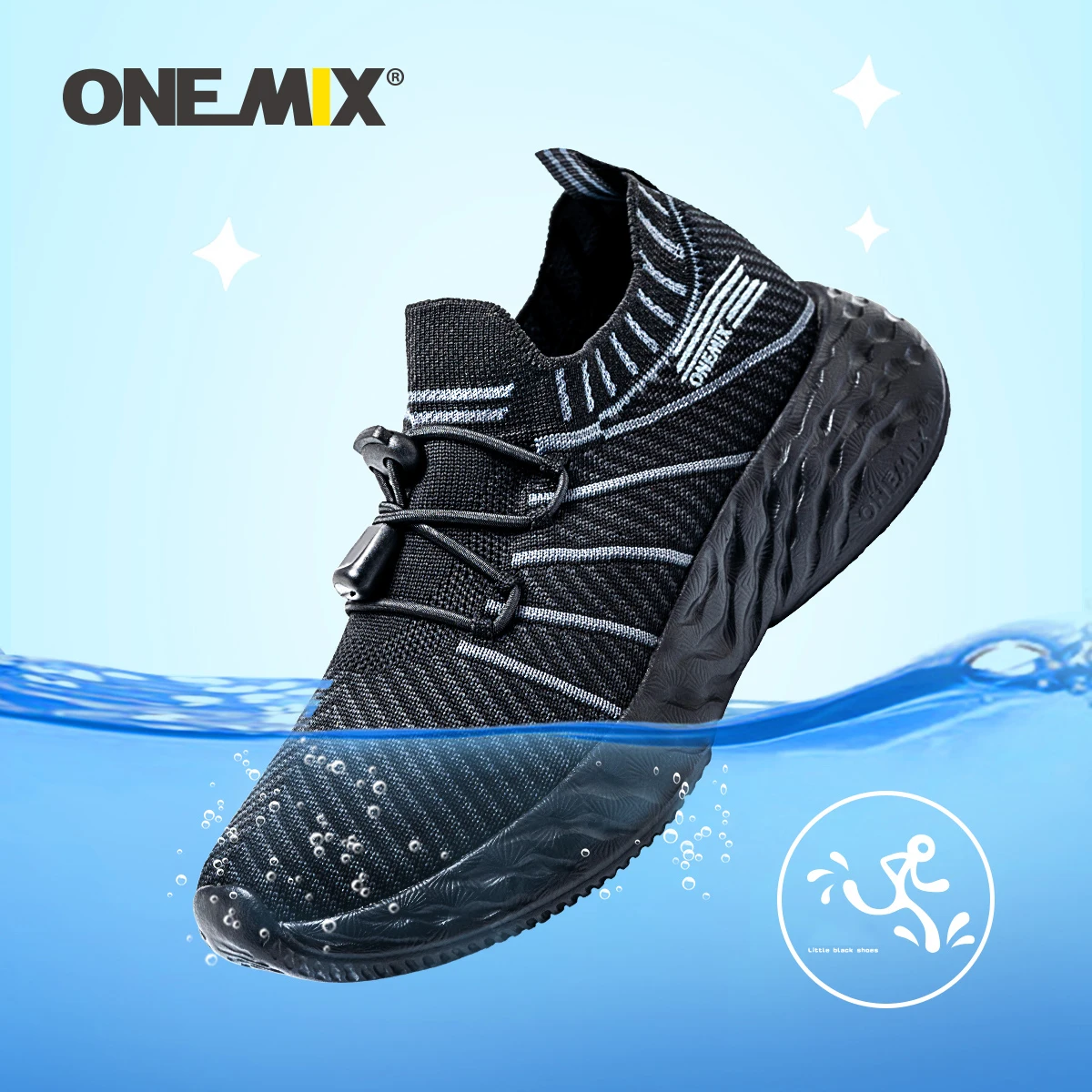 

ONEMIX Waterproof Kid Sneakers High Quality Children Running Shoes Boys Breathable Mesh Soft Anti-dirty Outdoor Kids Sport Shoes