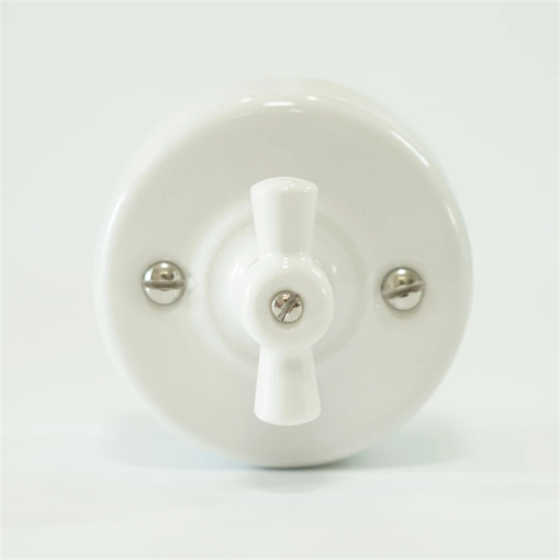 Interrupteur Va Et Vient Rotatif "Do Low" En Porcelaine Blanche Encastrable - Fontini - Atelier