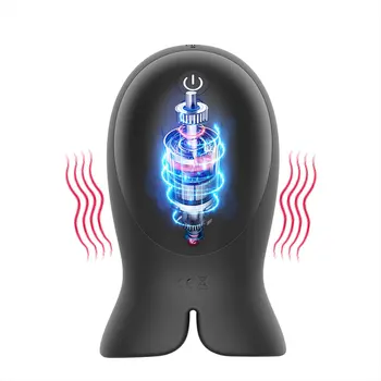 Automatic Male Masturbator Massager Exerciser Male Delayed Ejaculation Trainer Glans Vibrator Penis Massager Sex Toys Vibrator 6