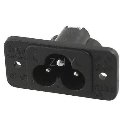 

Black 3 Pin IEC320 C6 Inlet Plug Power Socket AC 250V 2.5A