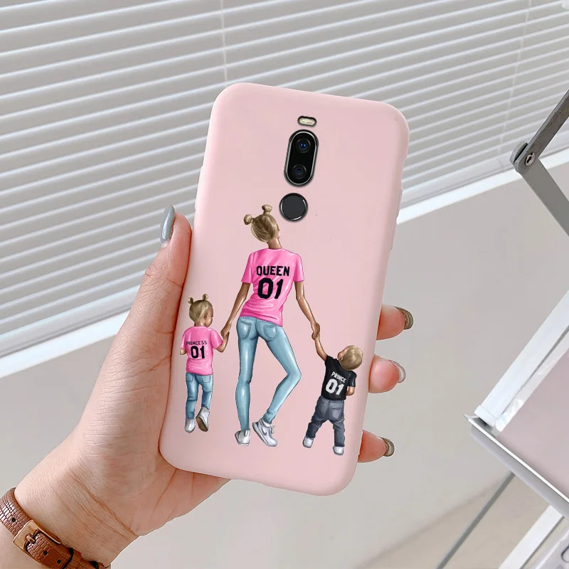 meizu cover For Meizu Note 8 Case Mother And Daughter Phone Cover For Meizu Note 9 Shell Painted Silicone Phone Protection Cover cases for meizu belt Cases For Meizu