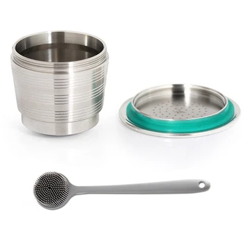 

Soft Silicone Back Scrubber Shower Gray with Metal Reusable Coffee Filter Cup Reusable Cafe Dripper