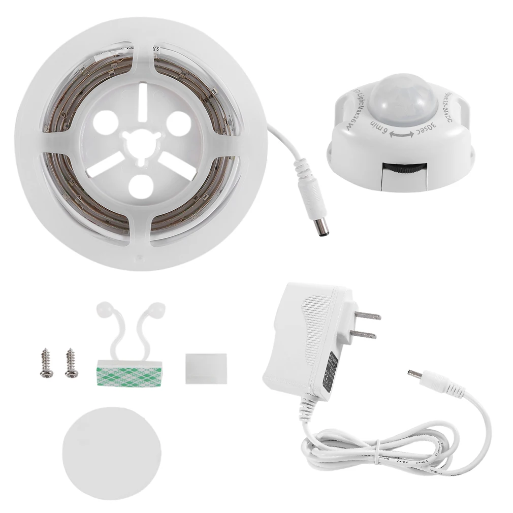 

ICOCO 1.2M Waterproof 30 LED Sensor Strips Digital Bed-lighting Acttivated Illumination with Body Sensor White/Warm Light