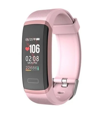 Женский smartband спортивный умный браслет для мужчин водонепроницаемый фитнес-трекер часы пульсометр Шагомер умный браслет - Цвет: Розовый