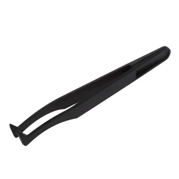 

Curved Tip Plastic Black Anti-static Tweezers Repair Tool
